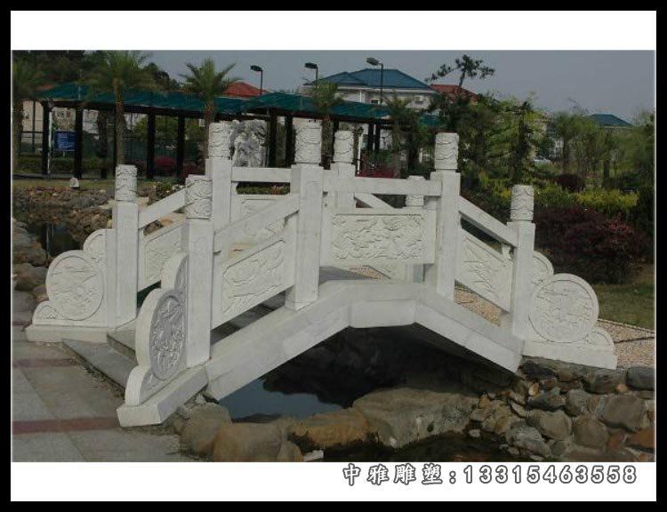 仿古石桥公园景观雕塑，汉白玉石雕塑 (2)