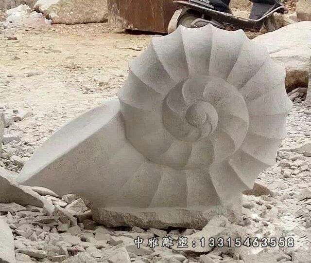 动物造型喷泉，海螺喷泉石雕 (4)
