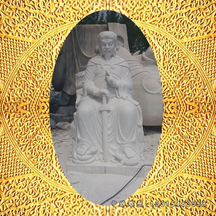 大理石汉武帝 石雕广场人物雕塑