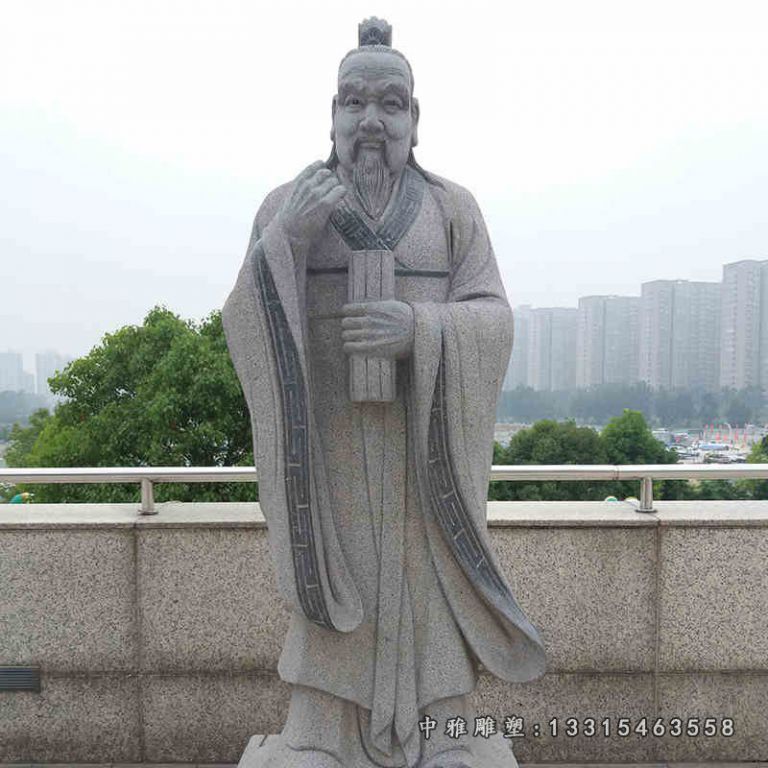 张仲景石雕，青石古代名人