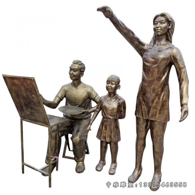 画画人物铜雕 (2)