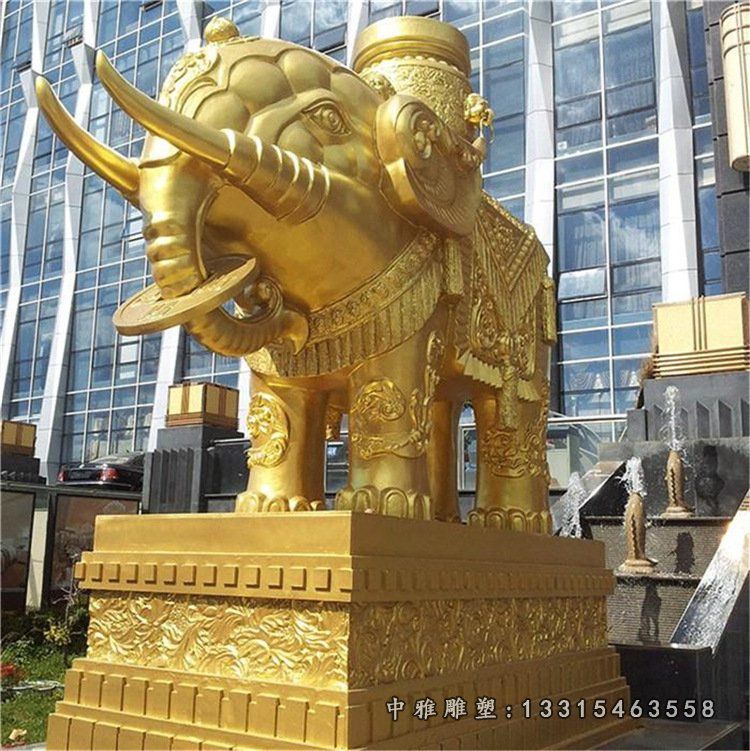 广场大象铜雕