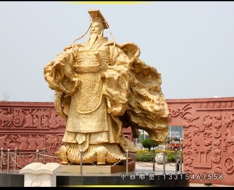 秦始皇雕塑，古代伟人铜雕