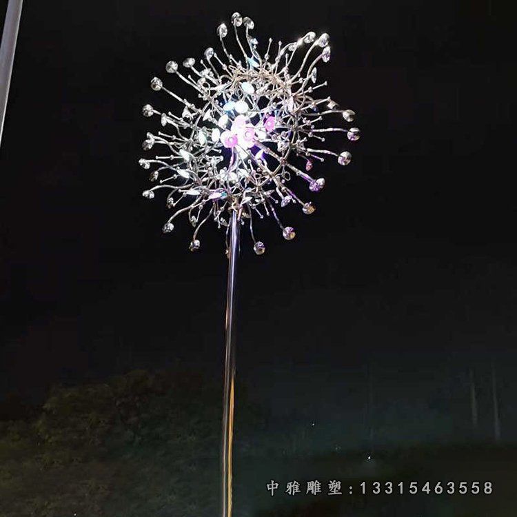 广场不锈钢抽象向日葵雕塑 (3)