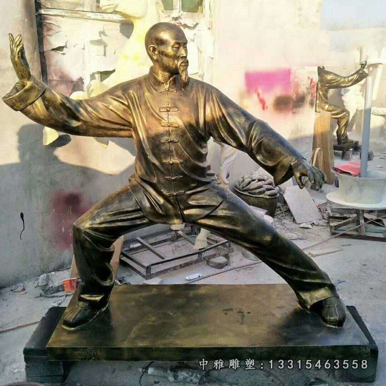 打太极老者铜雕