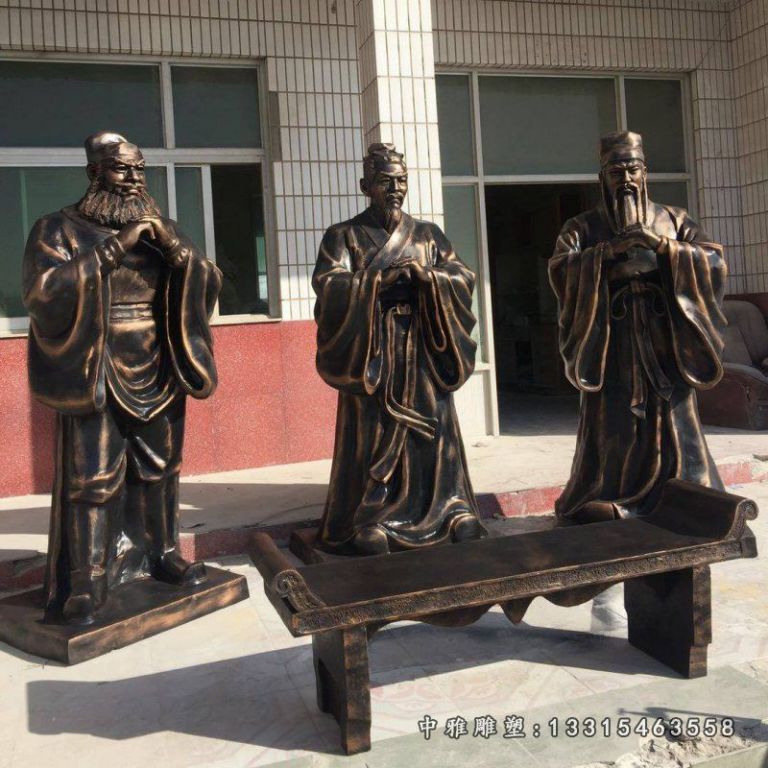 贵阳市典故桃园三结义人物铜雕