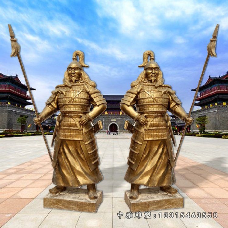 古代将军铜雕 (1)