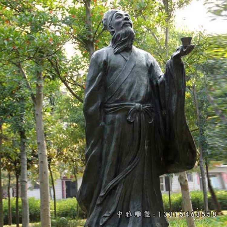 宋代文学家苏轼铜雕