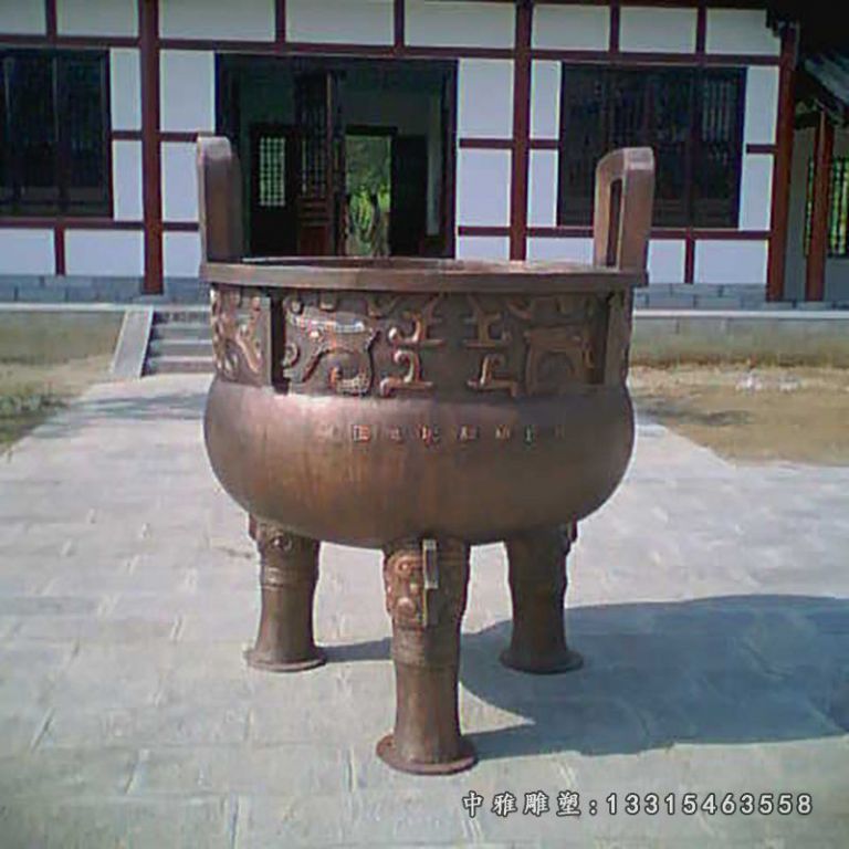 铜雕香炉，铸铜香炉雕塑