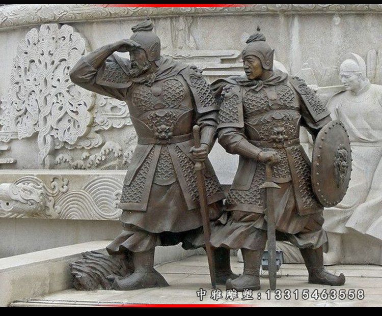 青石王勃战士 石雕古代立式人物 (2)