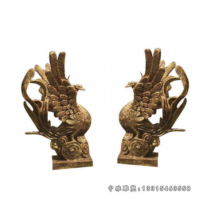 祥瑞神兽凤凰铜雕
