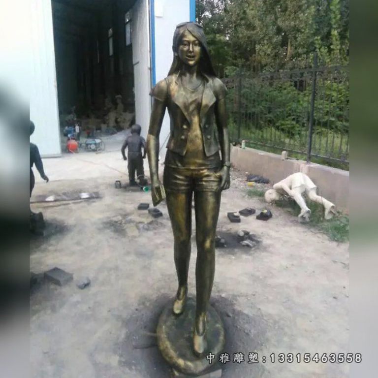 现代美女铜雕，广场人物铜雕