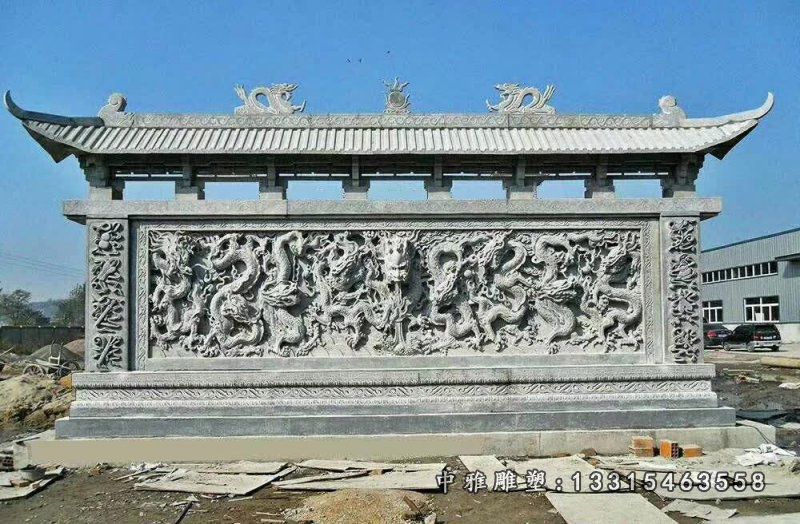 大理石九龙壁