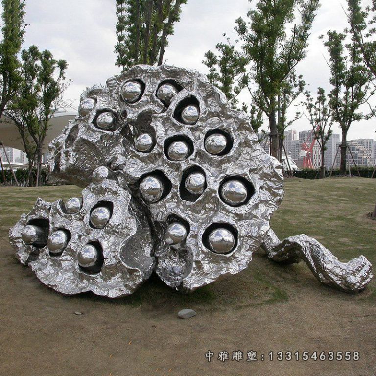 安顺市广场不锈钢莲蓬雕塑