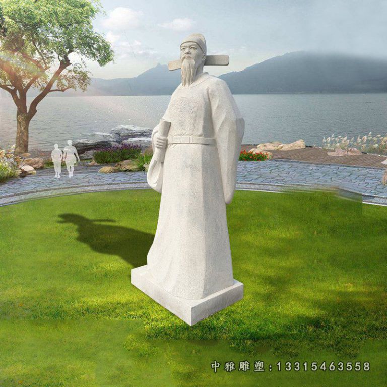 大理石孟子 石雕古代历史人物