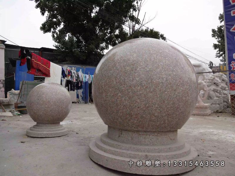 贵阳市广场挡车球摆件石雕