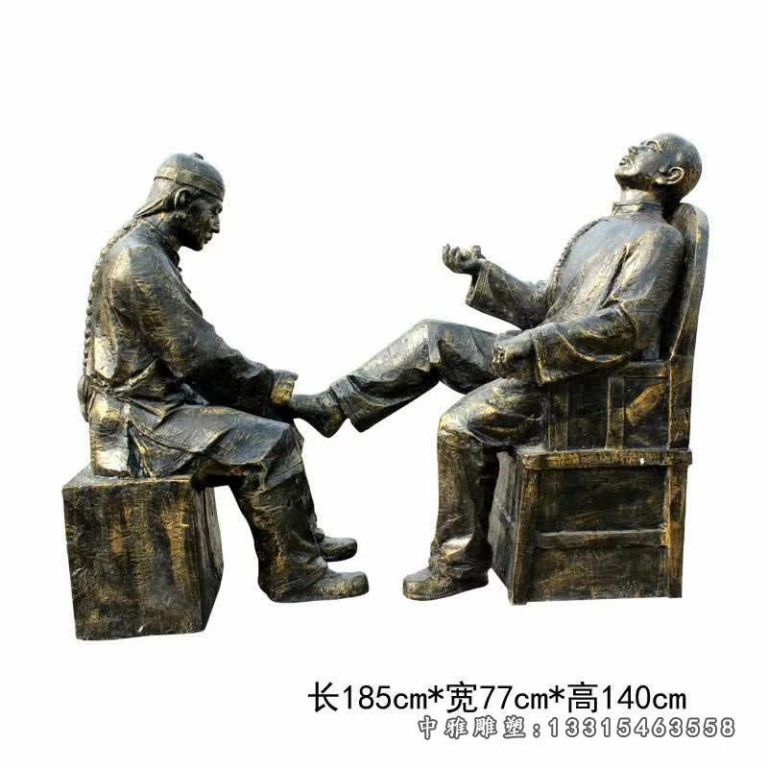 修脚人物铜雕[1]