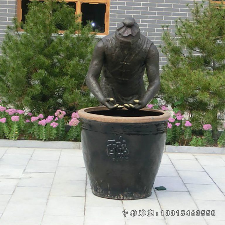 酿酒铜雕，广场小品铜雕塑 (10)