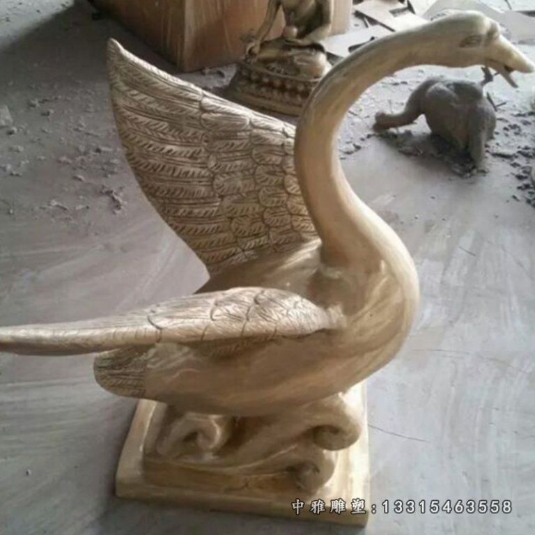 天鹅动物铜雕