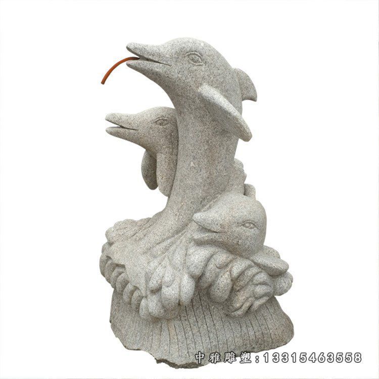 公园动物鲸鱼石雕