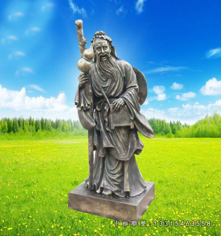 校园扁鹊人物铜雕