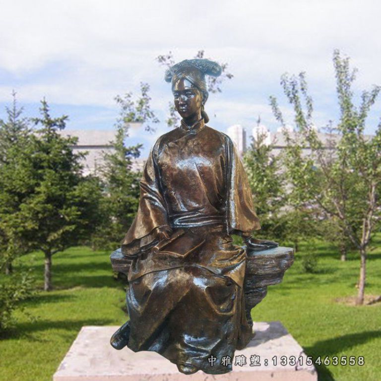 古代名人铜雕