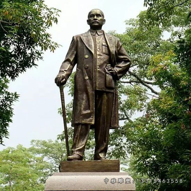 广场伟人孙中山铜雕