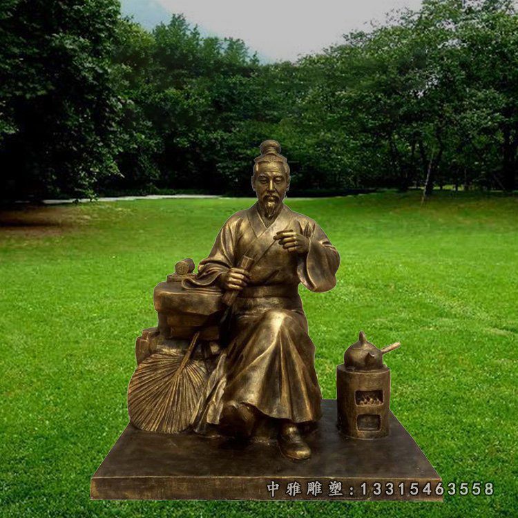 古代张仲景人物铜雕