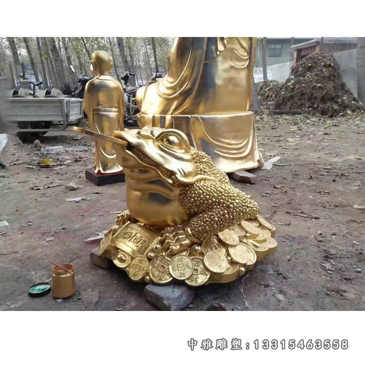 招财金蟾铜雕