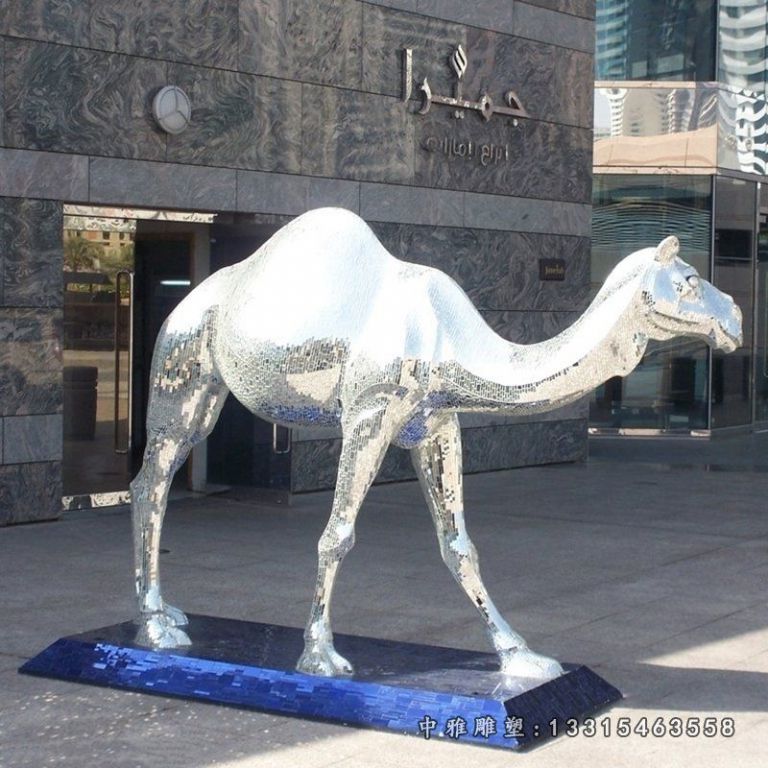 不锈钢动物骆驼雕塑