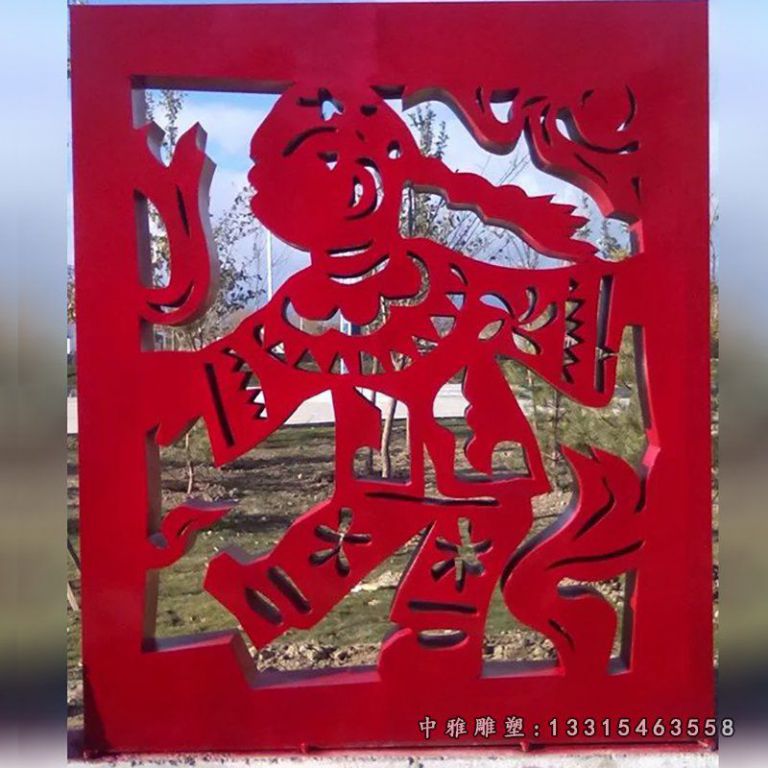 彩绘不锈钢剪纸雕塑