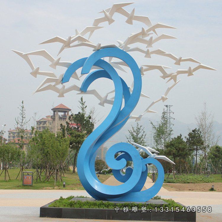 不锈钢飞翔鸽子雕塑