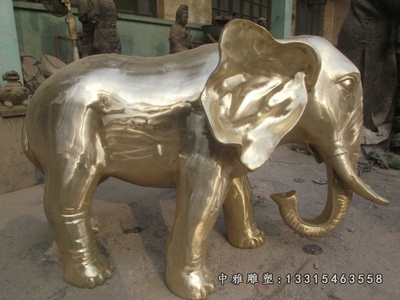 不锈钢动物大象雕塑