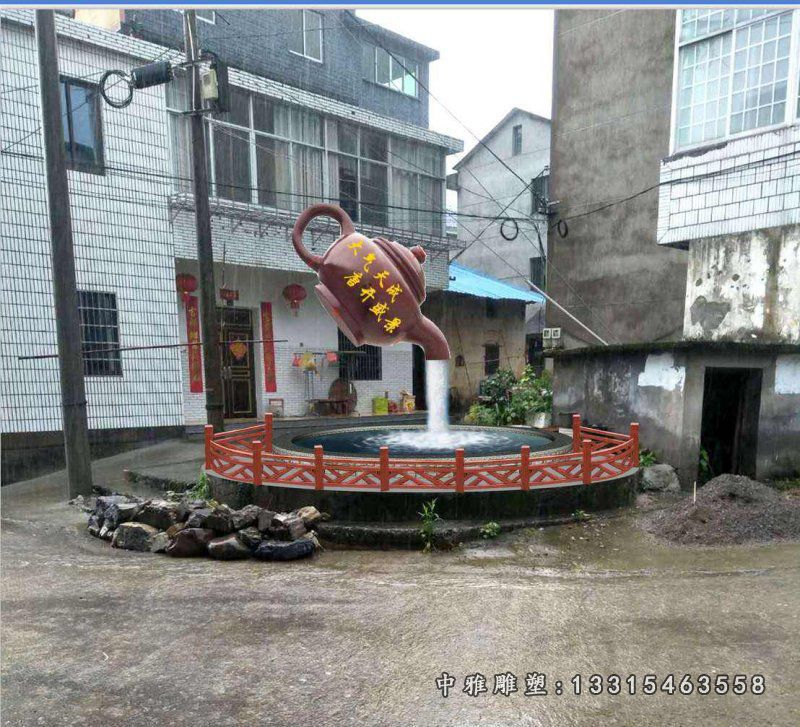 城市不锈钢天壶喷泉雕塑