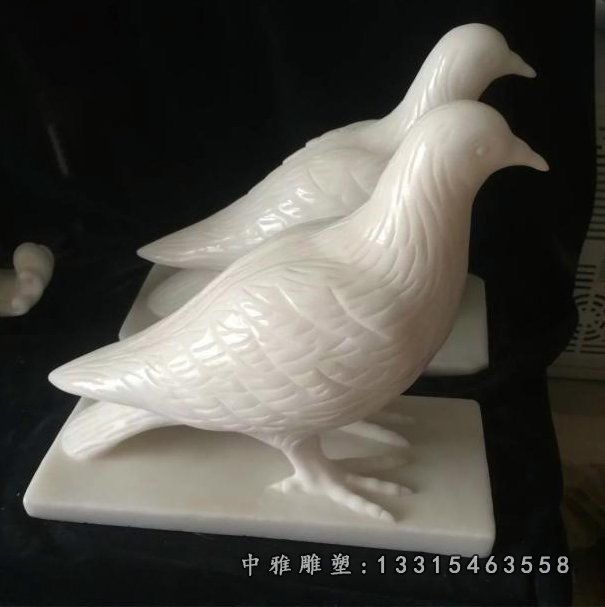园林动物摆件鸽子石雕