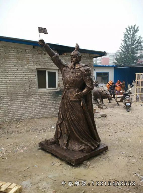 古代将军铜雕