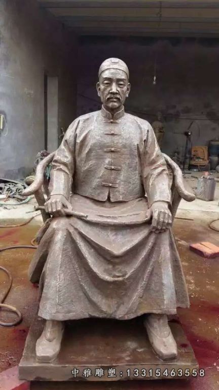 古代纪晓岚人物铜雕