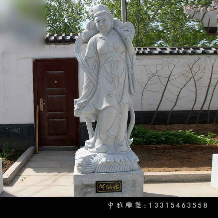 八仙之一何仙姑石雕