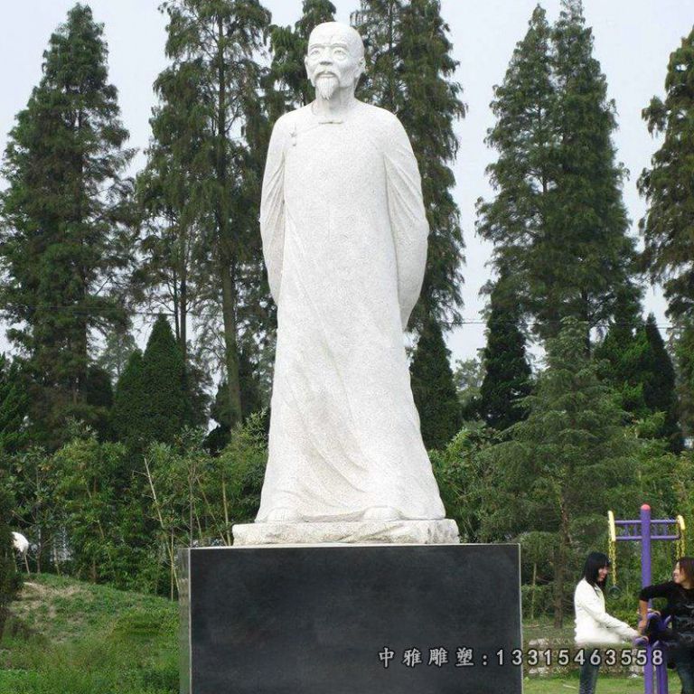 古代人物曹雪芹石雕