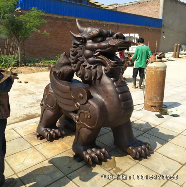 企业招财神兽貔貅铜雕