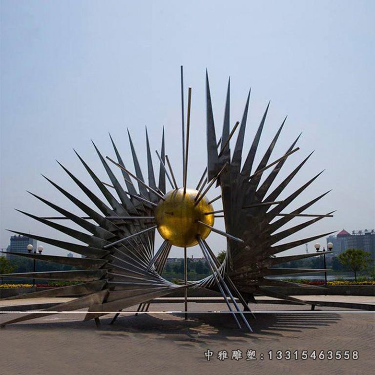 不锈钢创意太阳雕塑