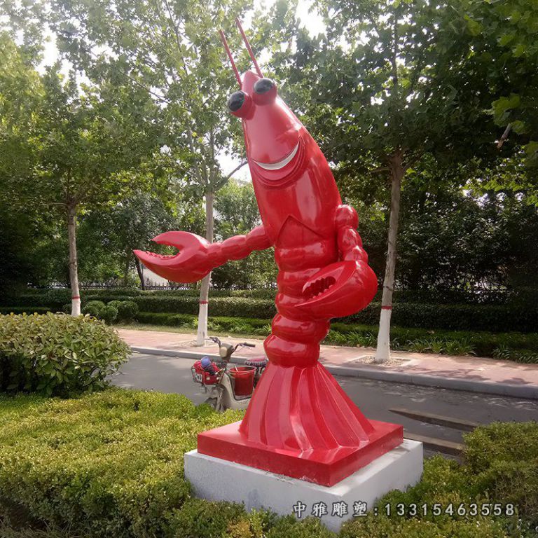 不锈钢迎宾龙虾雕塑