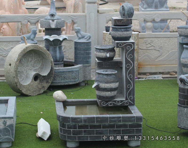 企业流水池石雕
