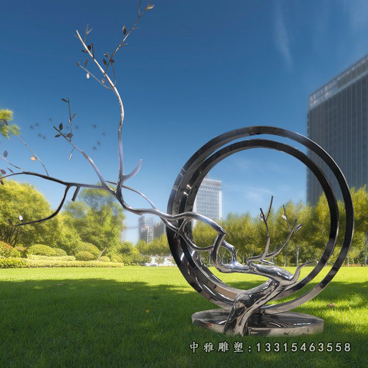 不锈钢造型树雕塑