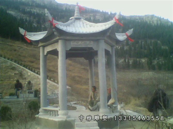 景区大理石凉亭雕塑