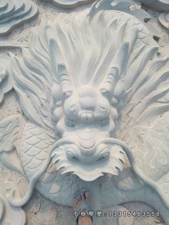 汉白玉龙浮雕雕塑