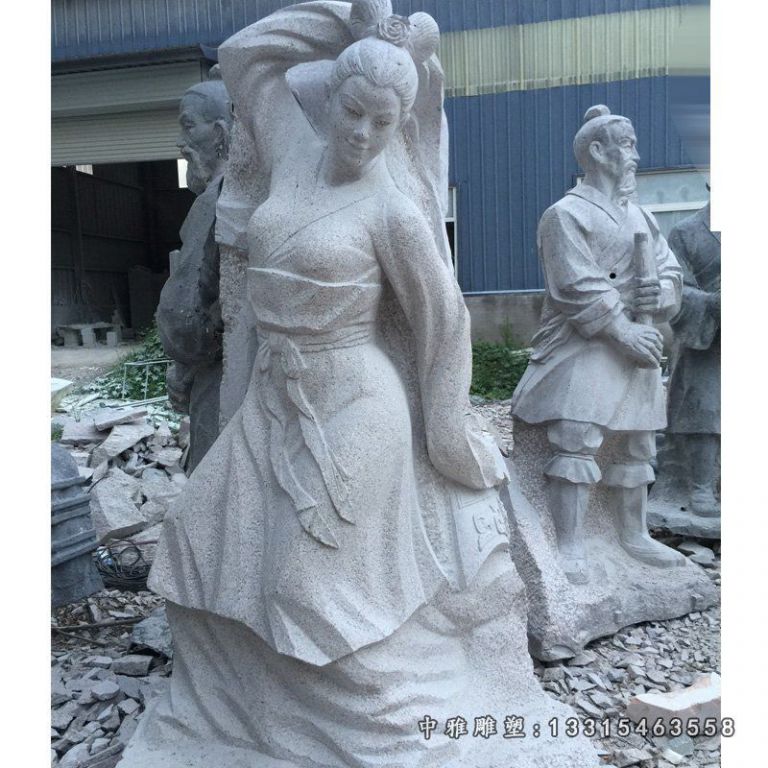 景区古代女人石雕