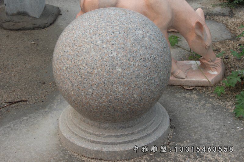 大理石挡车球雕塑